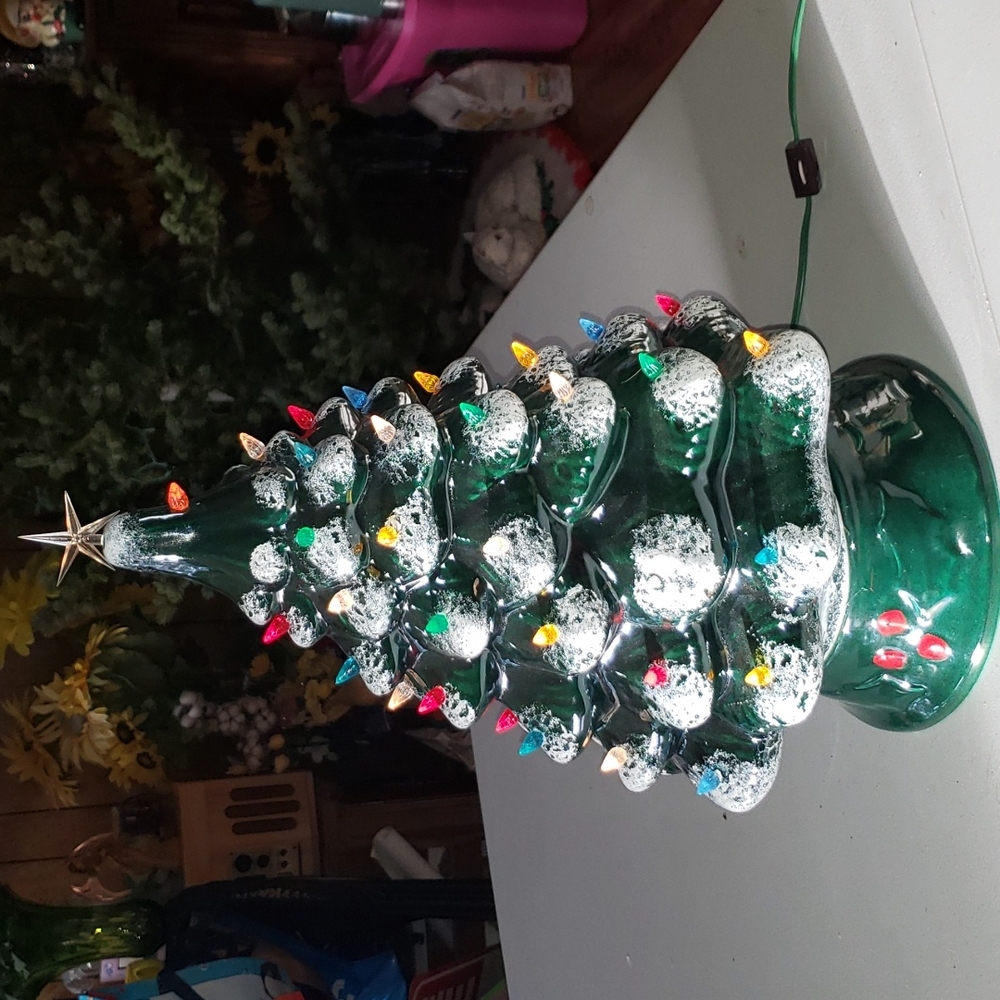Inspirations lighted vintage ceramic tree